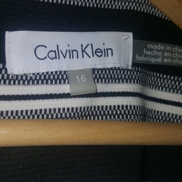 Calvin Klein Stripe Bell Sleeve Dress - Picture 6 of 6